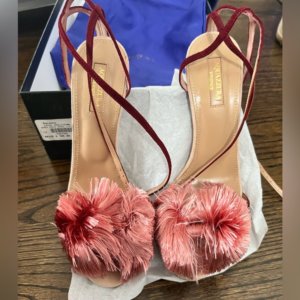 AQUAZZURA PINK BLOSSOM SANDAL